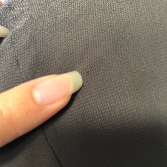 Vivienne Tam grey ruffle blouse designer chiffon semi sheer grey colour - Picture 8 of 8